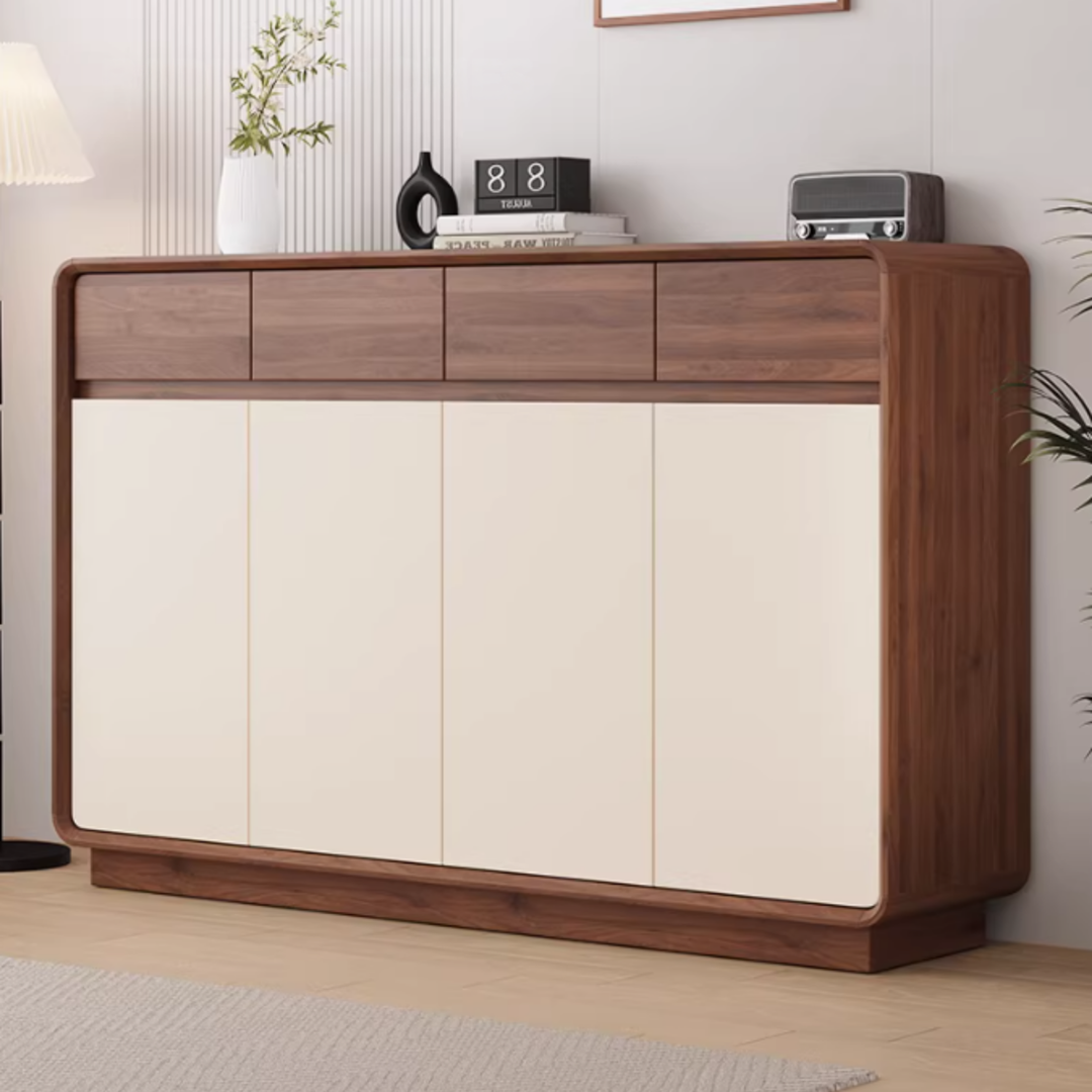 MINGEI Modern Solid Wood Shoe Cabinet