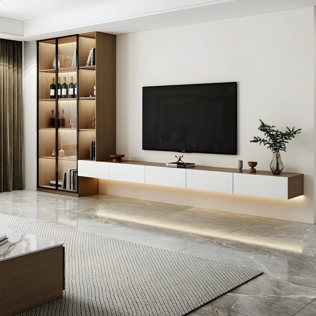 LEVORA Modern Floating TV Console Cabinet