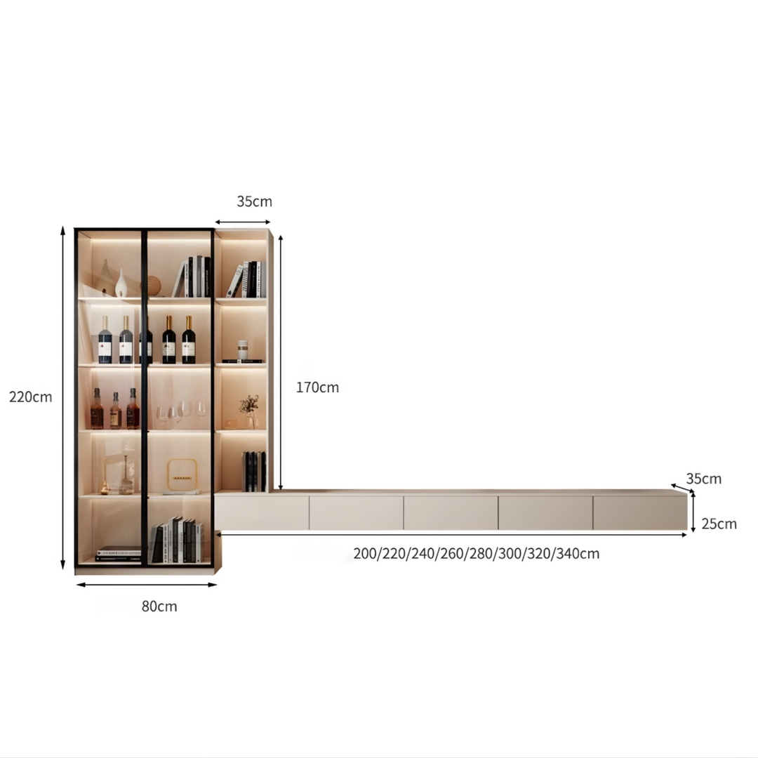 LEVORA Modern Floating TV Console Cabinet