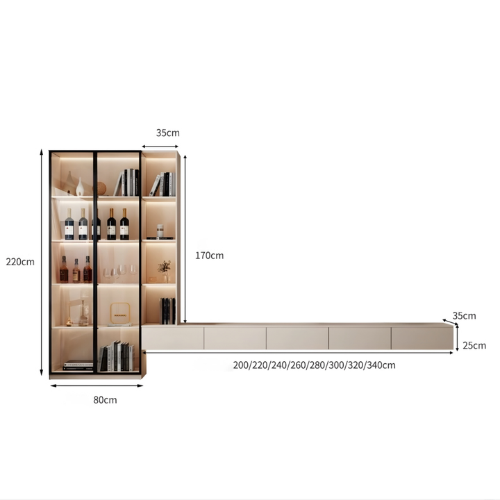 LEVORA Modern Floating TV Console Cabinet