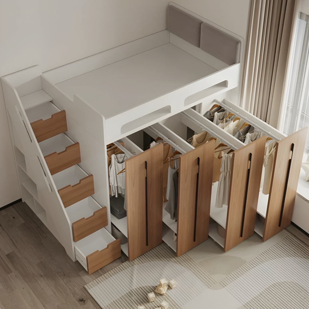 OVI Modern Wardrobe Storage Bedframe