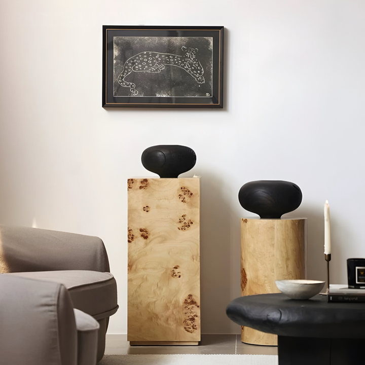 ELYARO Modern Mappa Burl Pedestal - Cassa Haus Singapore