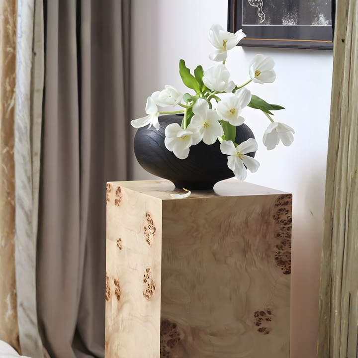 ELYARO Modern Mappa Burl Pedestal - Cassa Haus Singapore