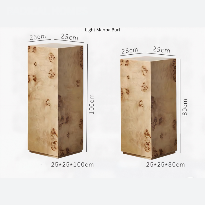 ELYARO Modern Mappa Burl Pedestal - Cassa Haus Singapore