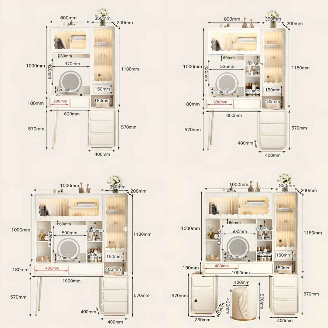TRELQIA Modern Vanity Study Table
