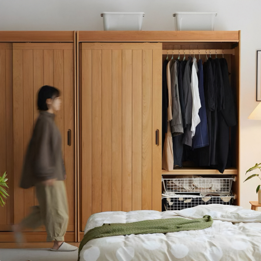 TOVASHI Japandi Solid Wood Wardrobe