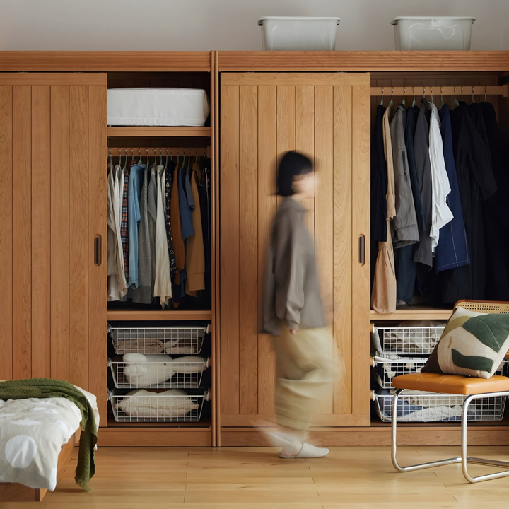TOVASHI Japandi Solid Wood Wardrobe