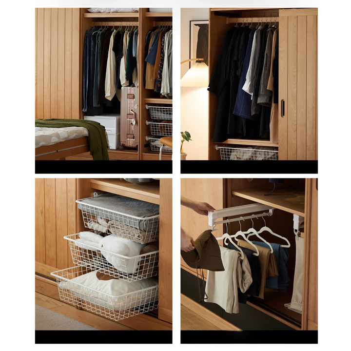 TOVASHI Japandi Solid Wood Wardrobe