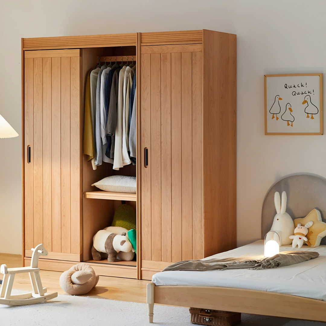 TOVASHI Japandi Solid Wood Wardrobe