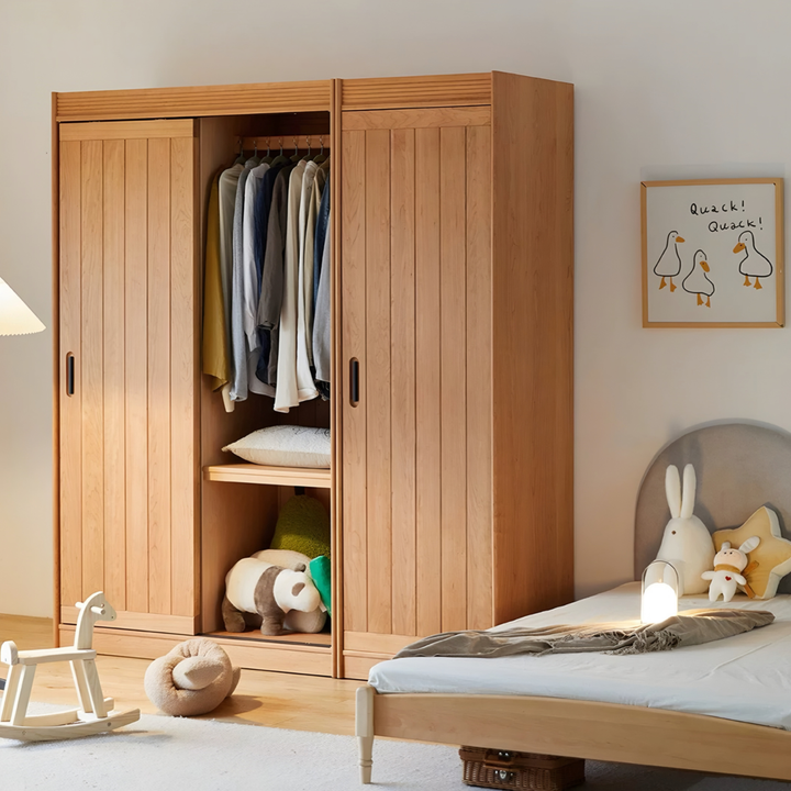 TOVASHI Japandi Solid Wood Wardrobe