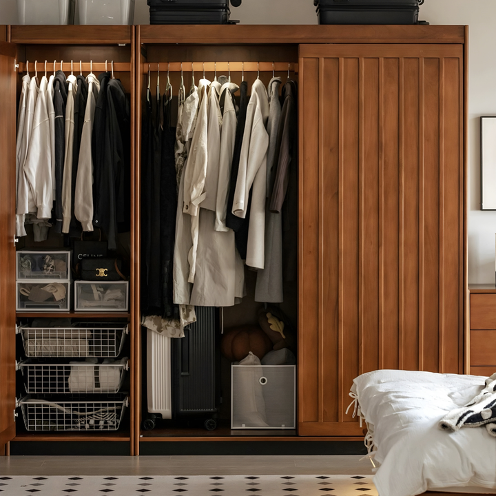 BRONIQ Aesop Solid Wood Wardrobe