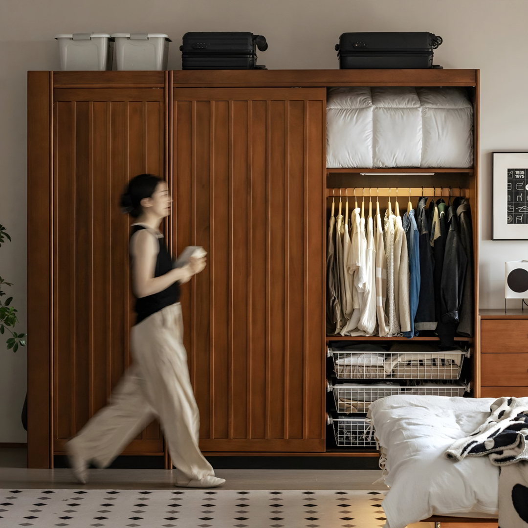 BRONIQ Aesop Solid Wood Wardrobe