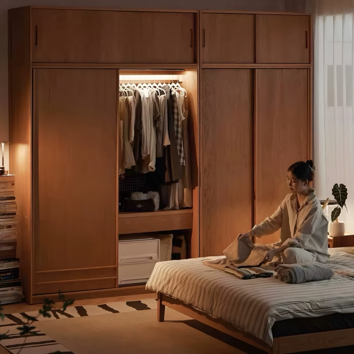 SENKYO Japandi Solid Wood Wardrobe