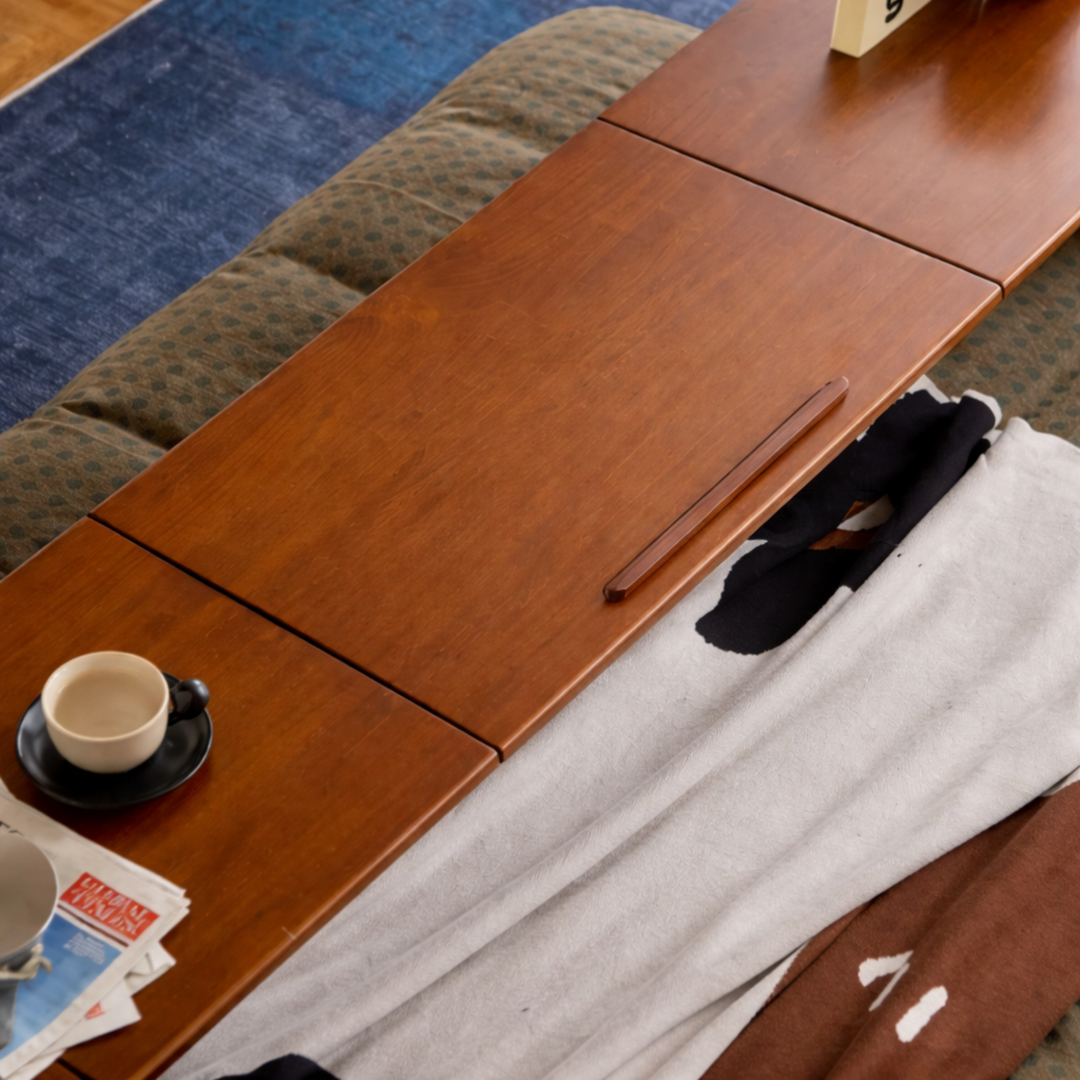 TAVERO Modern Solid Wood Mobile Overbed Table