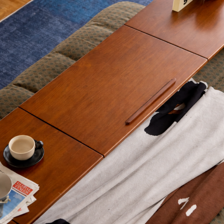 TAVERO Modern Solid Wood Mobile Overbed Table