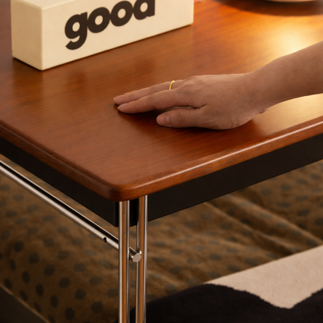 TAVERO Modern Solid Wood Mobile Overbed Table