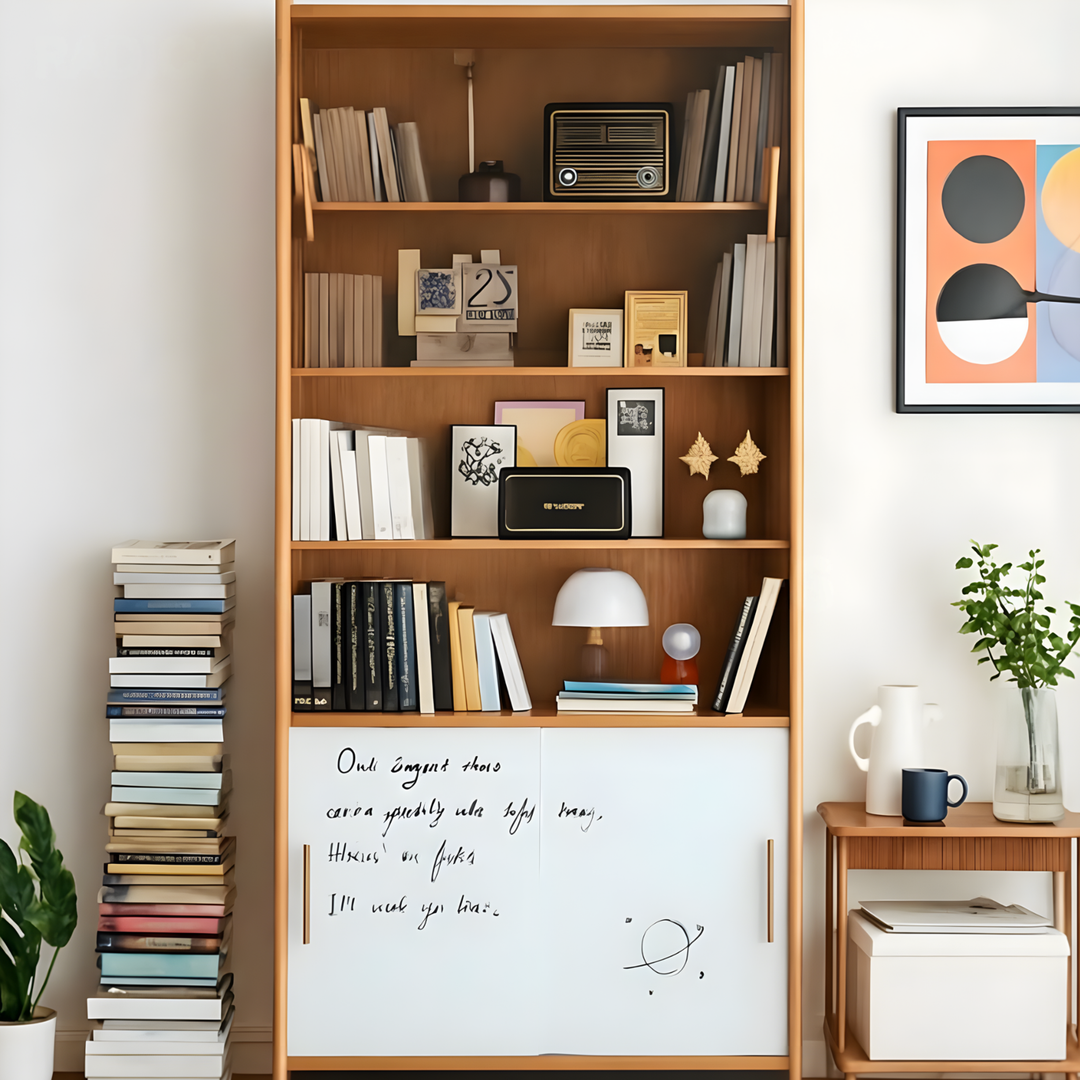 SOROKI Japandi Solid Wood Display Cabinet