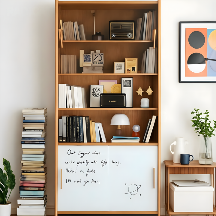 SOROKI Japandi Solid Wood Display Cabinet