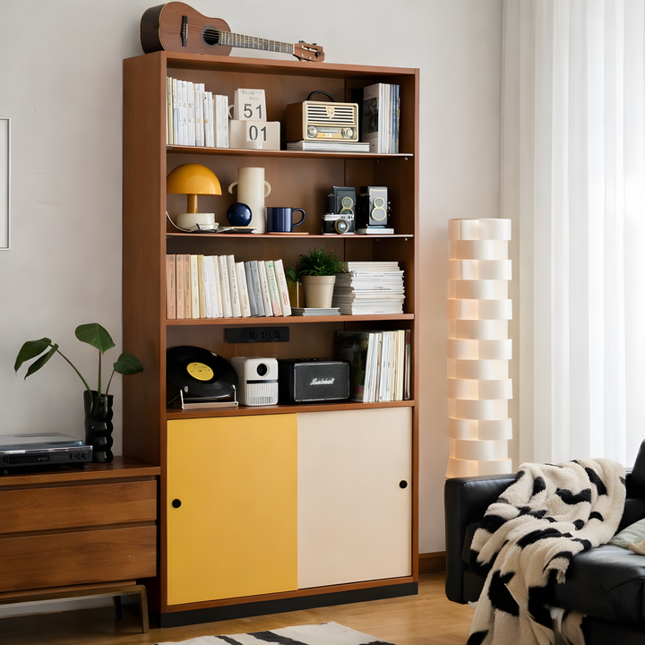 MORVANE Modern Solid Wood Display Shelf