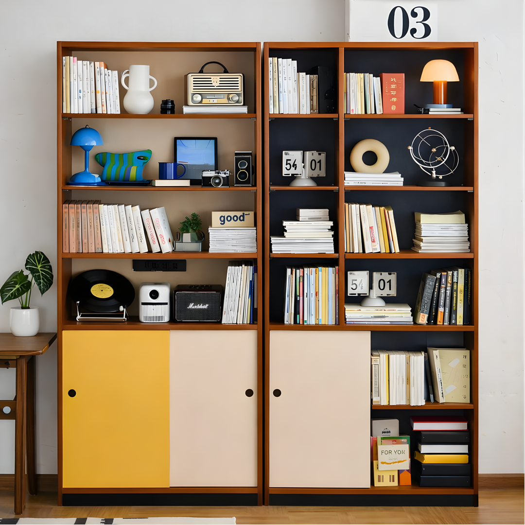 MORVANE Modern Solid Wood Display Shelf