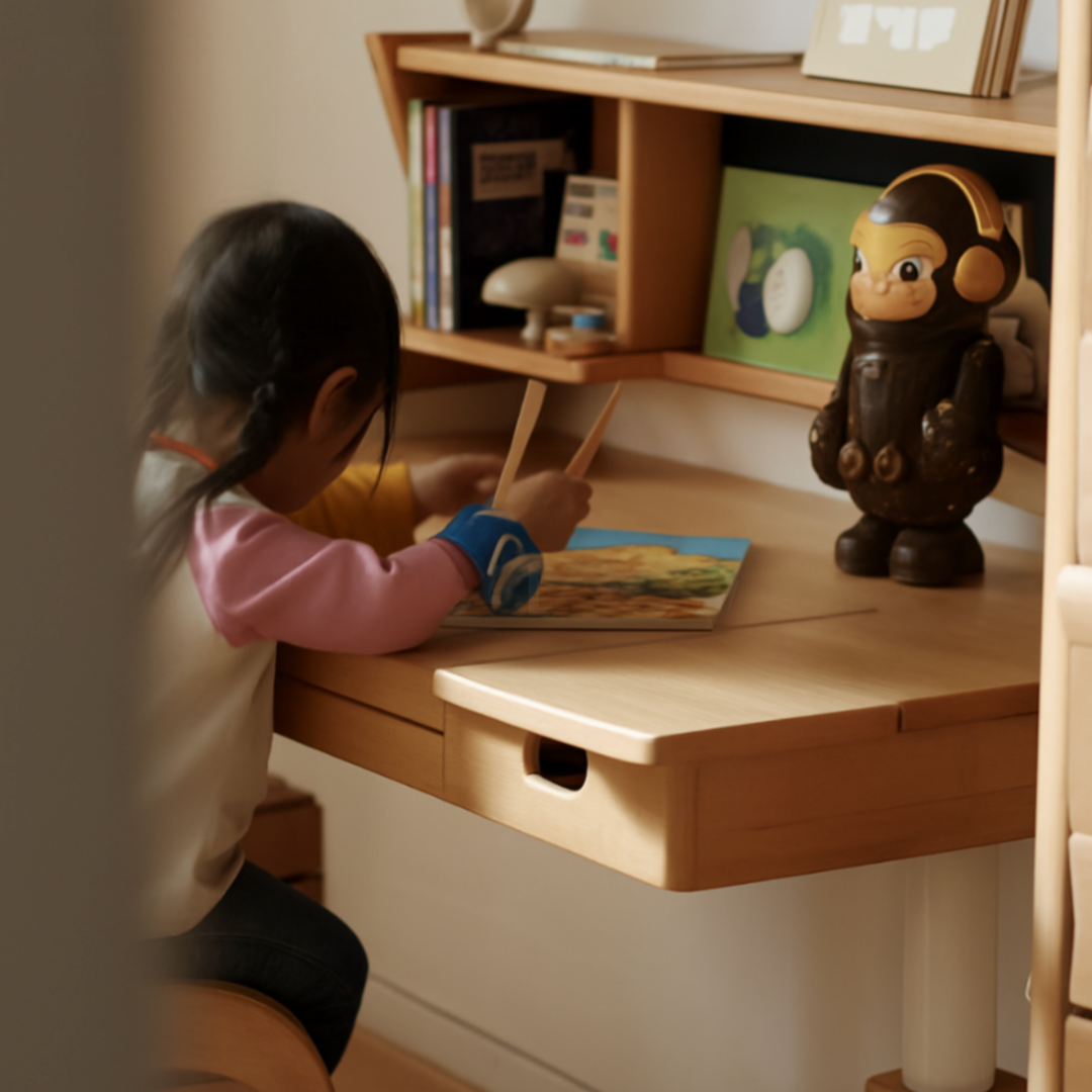 AUGUST Modern Solid Wood Adjustable Study Table