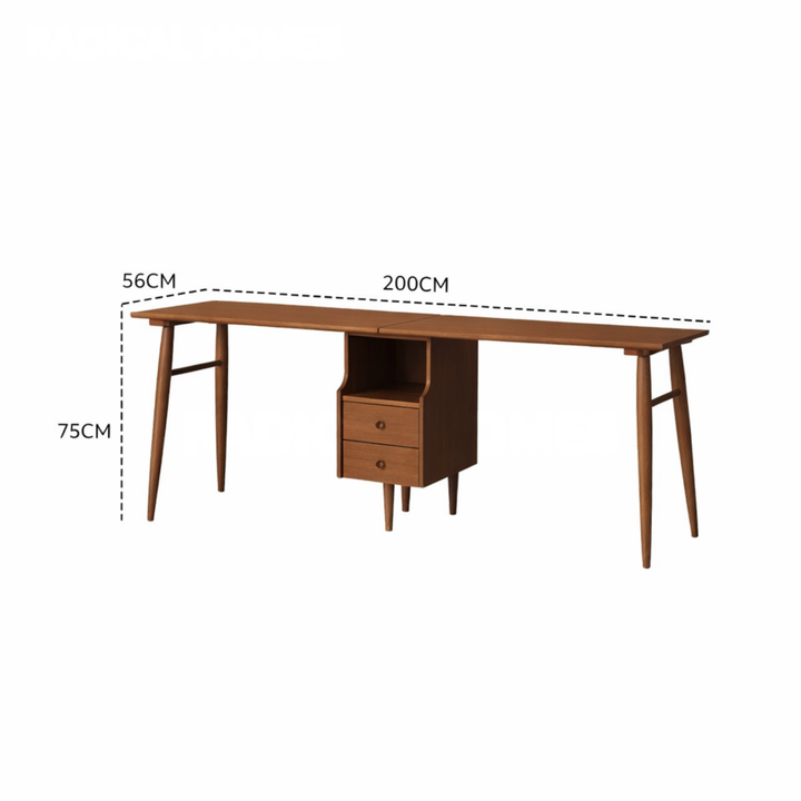 MALCOLM Modern Solid Wood Study Table Desk