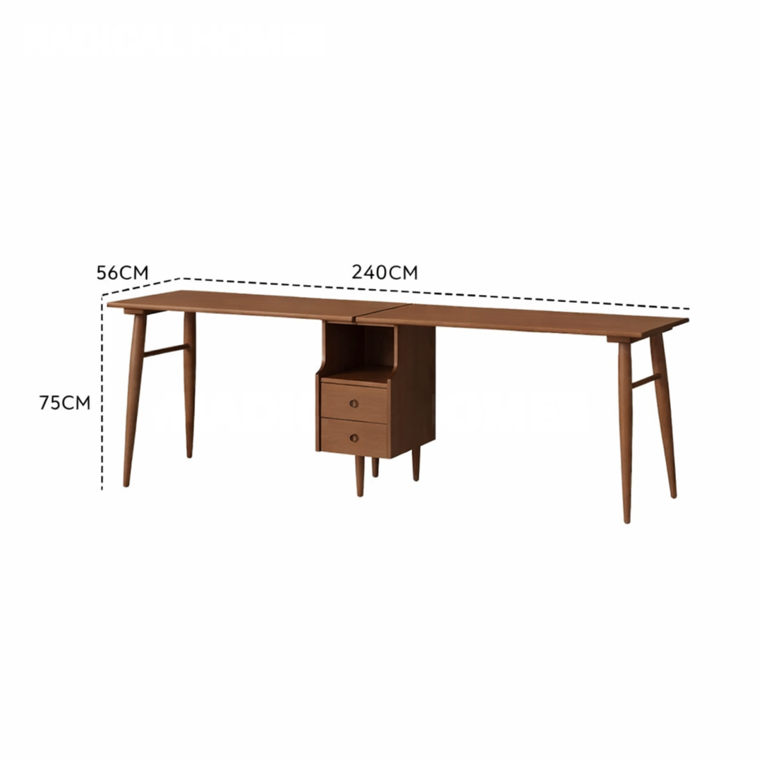 MALCOLM Modern Solid Wood Study Table Desk