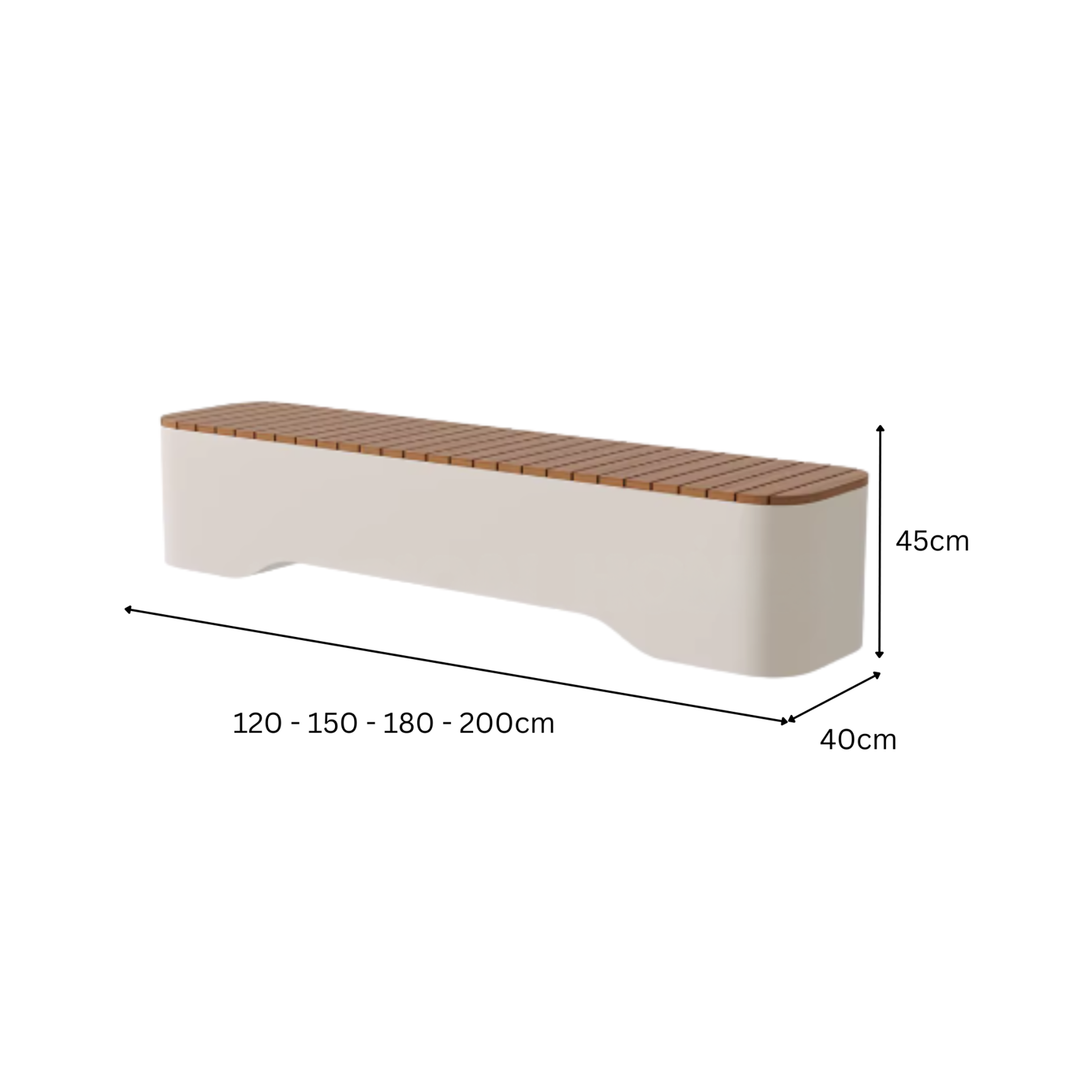 ORYQENZA Modern Outdoor Bench