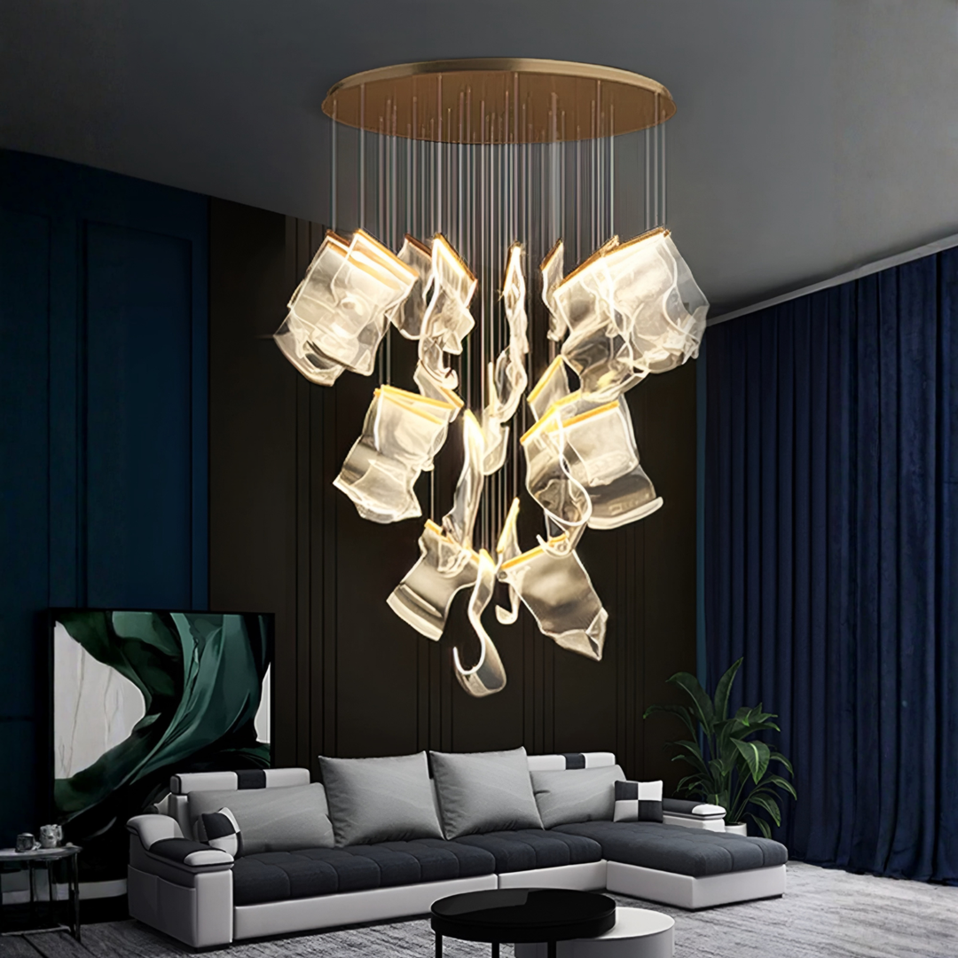 GRAFTON Modern Cascade Pendant Chandelier