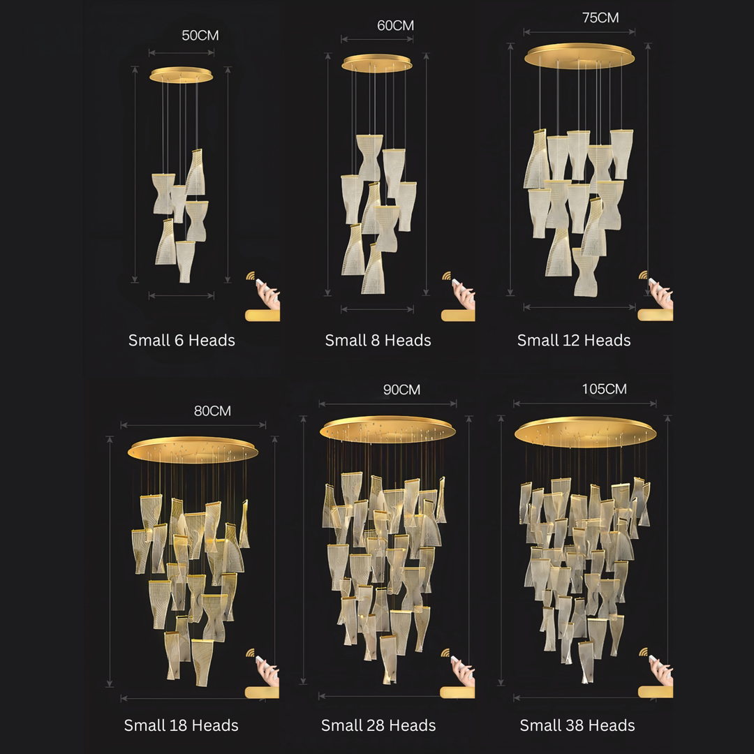 GRAFTON Modern Cascade Pendant Chandelier