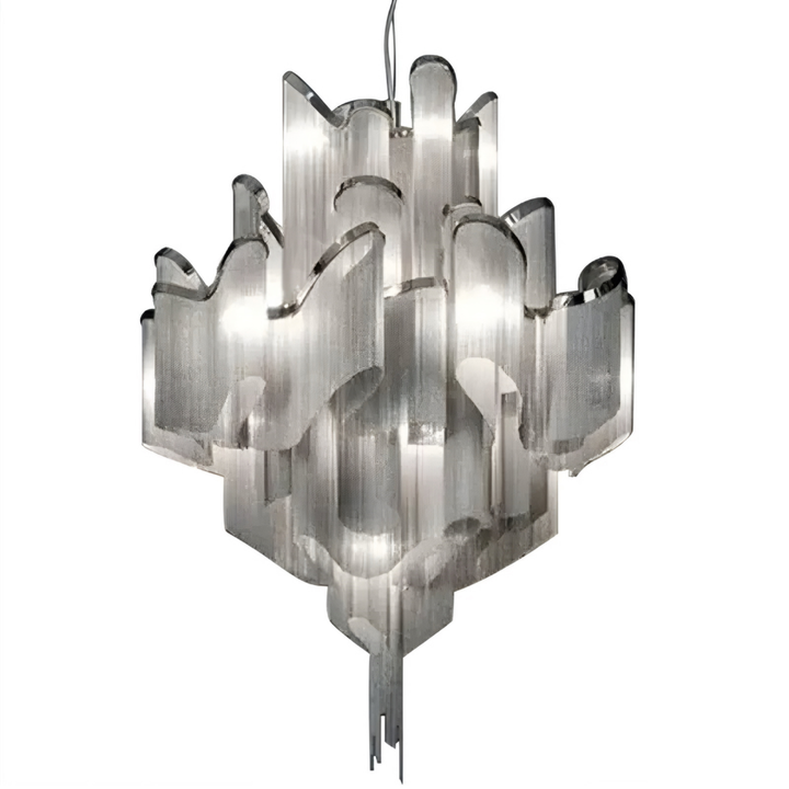 PEMBERTON Modern Grand Crystal Cascade Chandelier