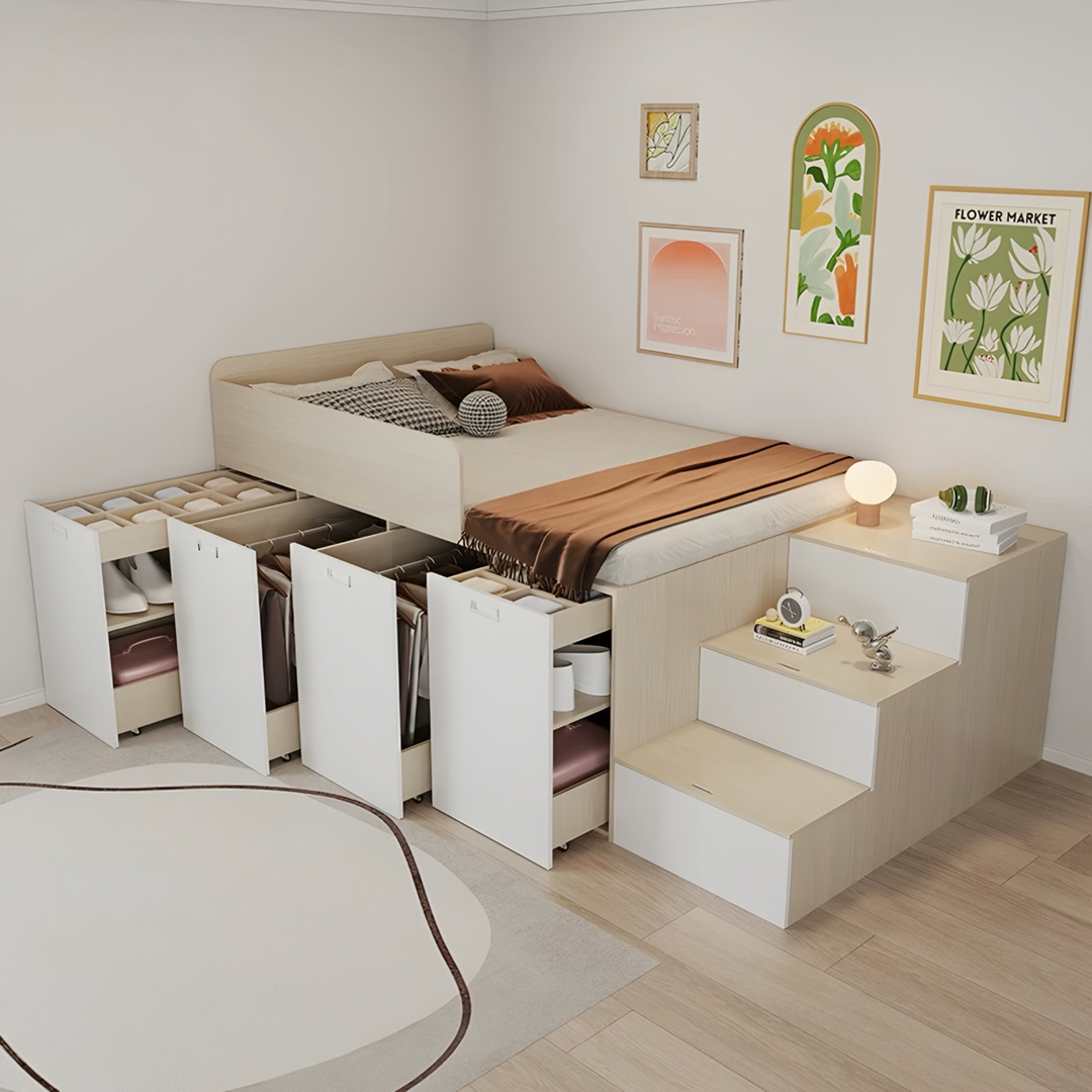 EVIAN Modern Multipurpose Storage Bedframe