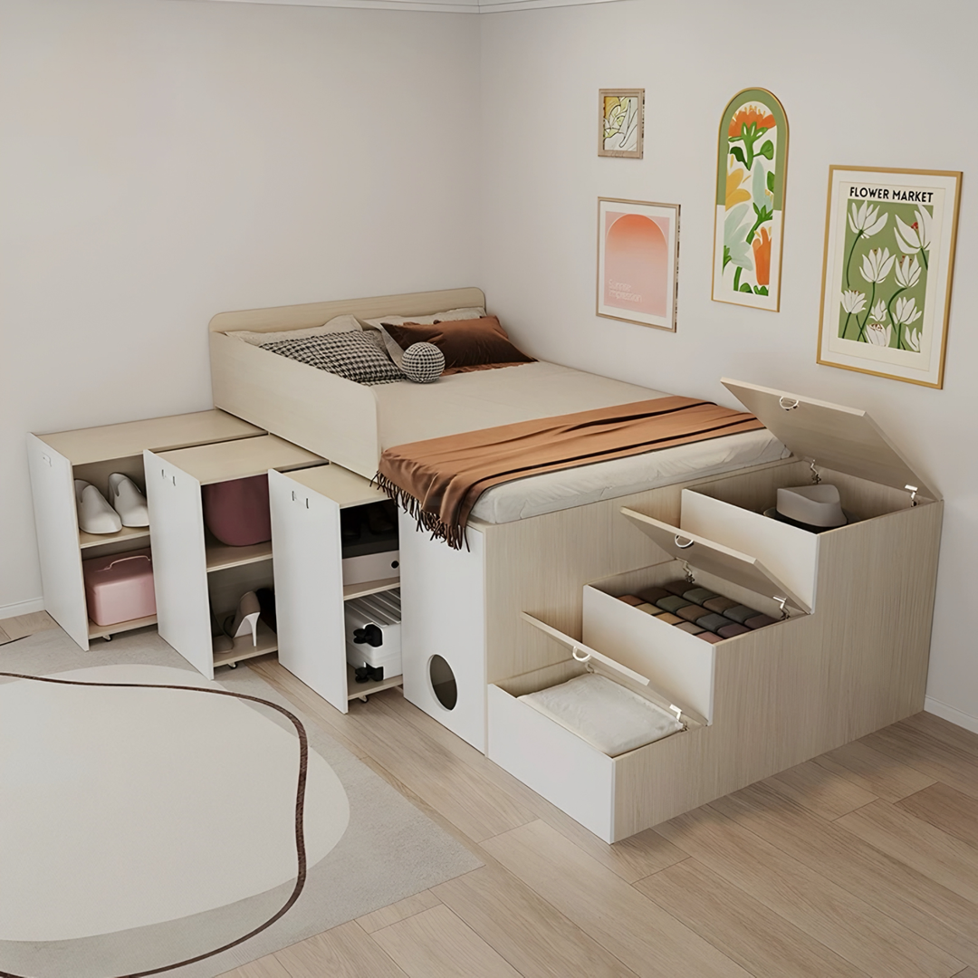 EVIAN Modern Multipurpose Storage Bedframe