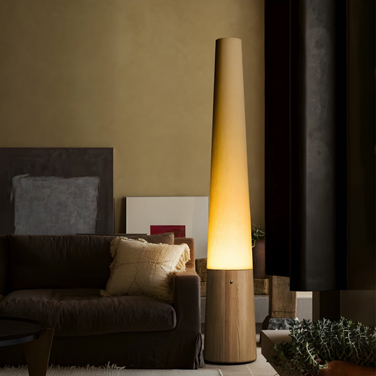 FENWICK Wabi-Sabi Solid Wood Floor Lamp - Cassa Haus Singapore
