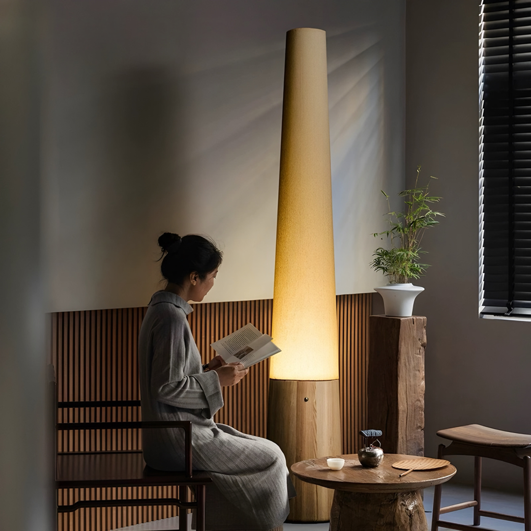 FENWICK Wabi-Sabi Solid Wood Floor Lamp