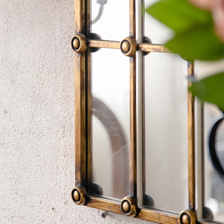 RAVENEL Rustic Window Wall Mirror