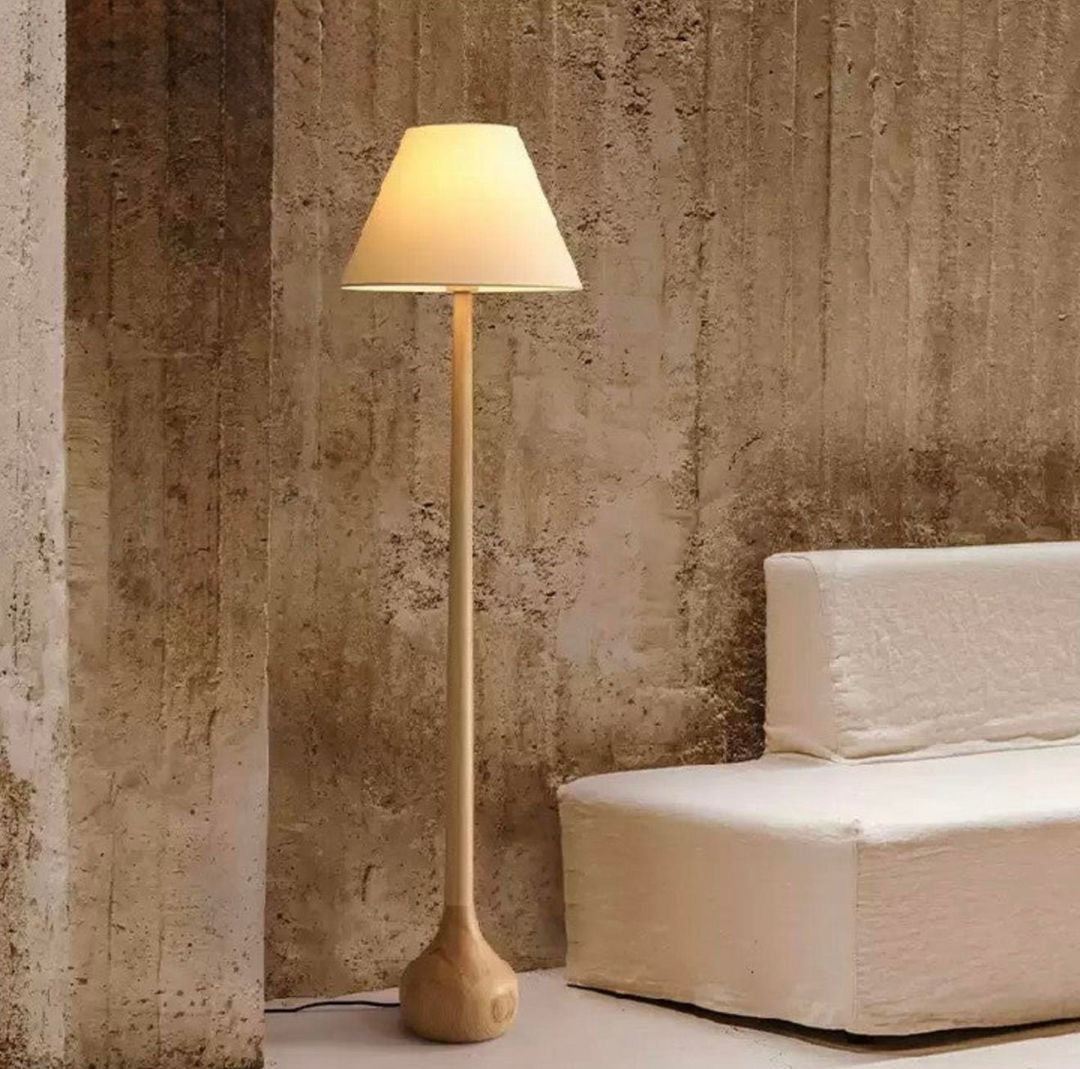 DORSETT Japandi Solid Wood Floor Lamp - Cassa Haus Singapore
