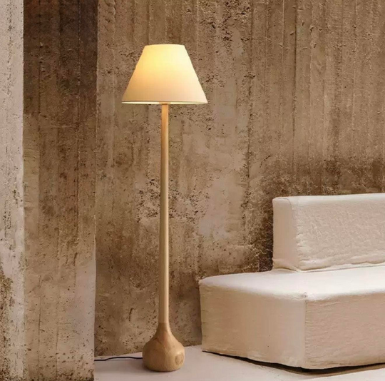 DORSETT Japandi Solid Wood Floor Lamp - Cassa Haus Singapore