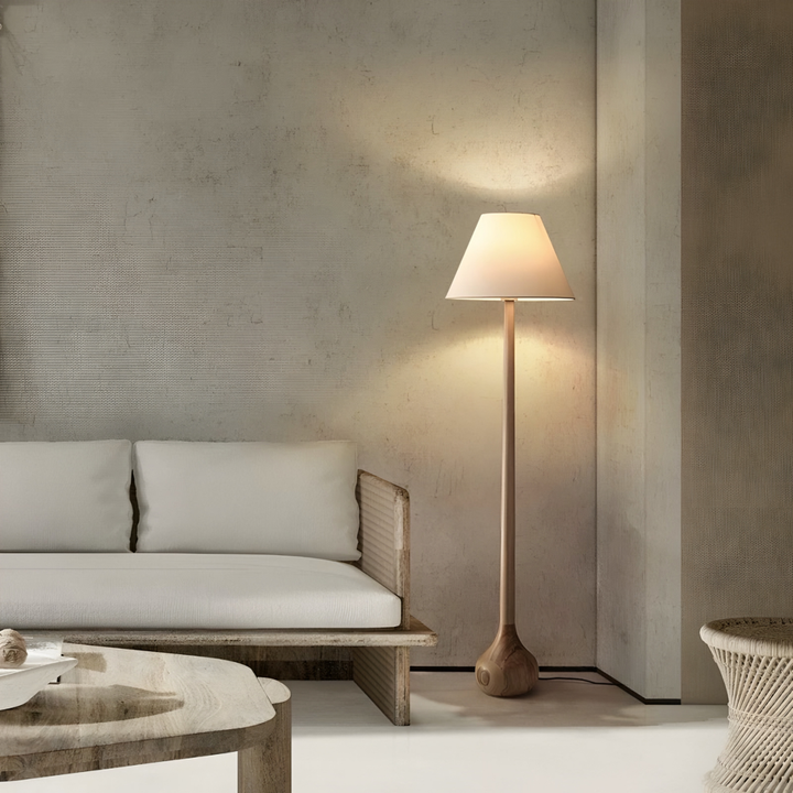DORSETT Japandi Solid Wood Floor Lamp - Cassa Haus Singapore