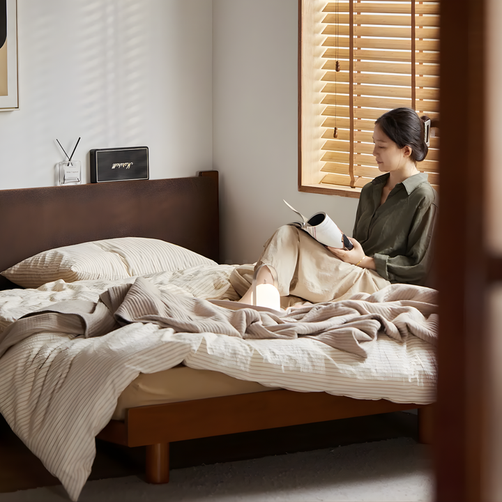 AUVREN Modern Solid Wood Bedframe - Cassa Haus Singapore
