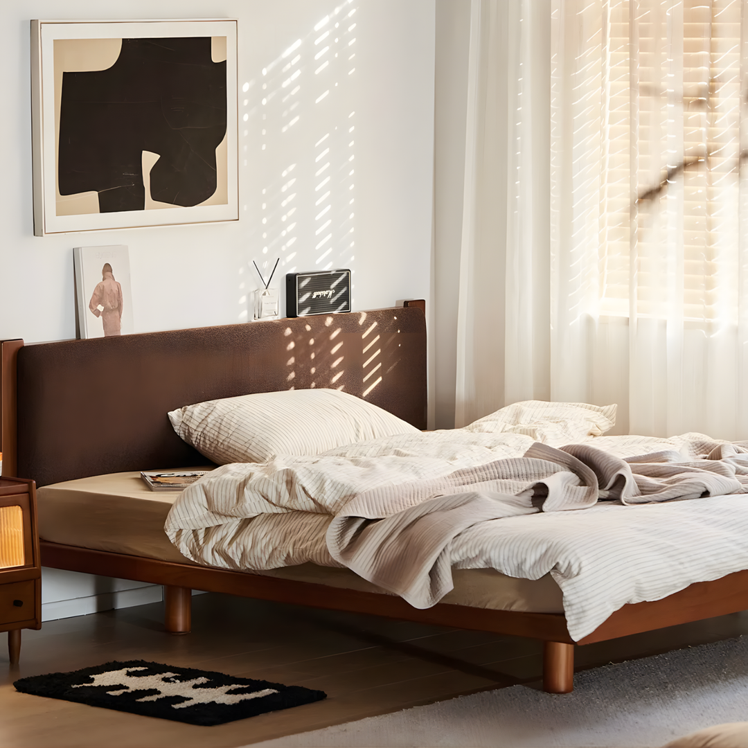 AUVREN Modern Solid Wood Bedframe - Cassa Haus Singapore