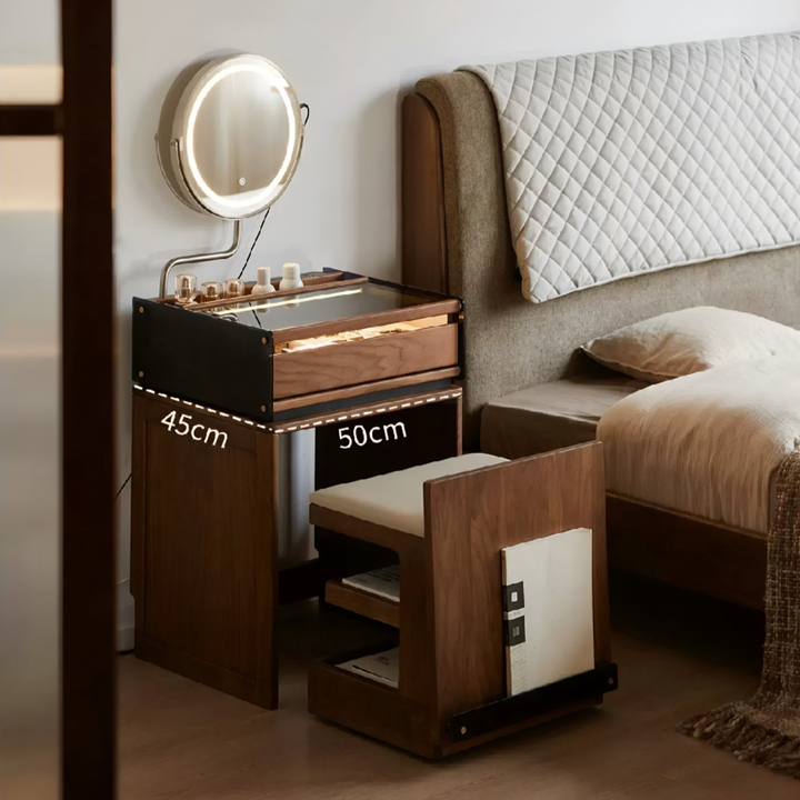WALCERA Modern Solid Wood Vanity Table
