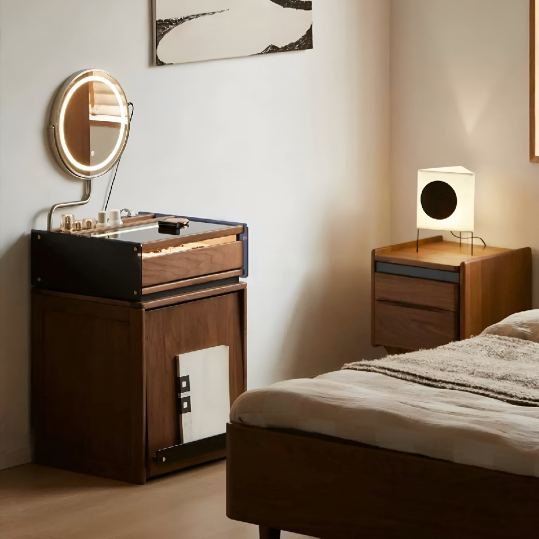 WALCERA Modern Solid Wood Vanity Table