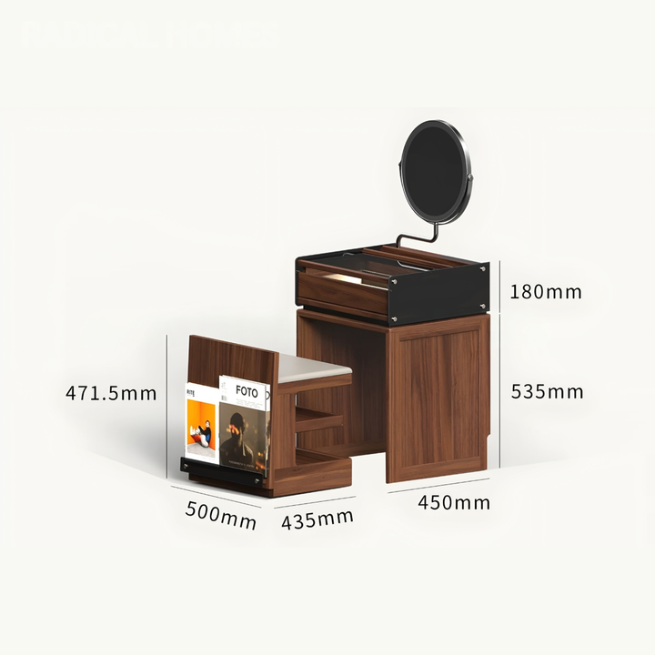 WALCERA Modern Solid Wood Vanity Table