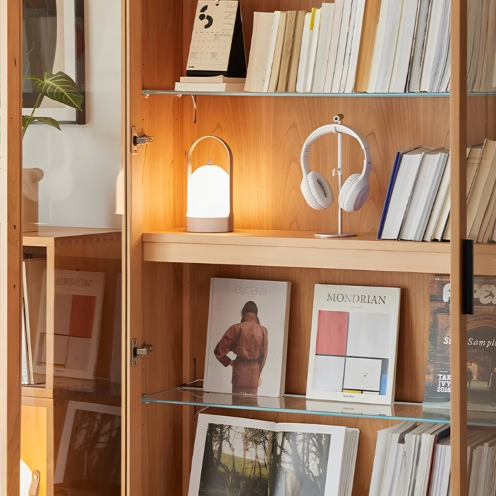 SAKURI Modern Solid Wood Display Cabinet