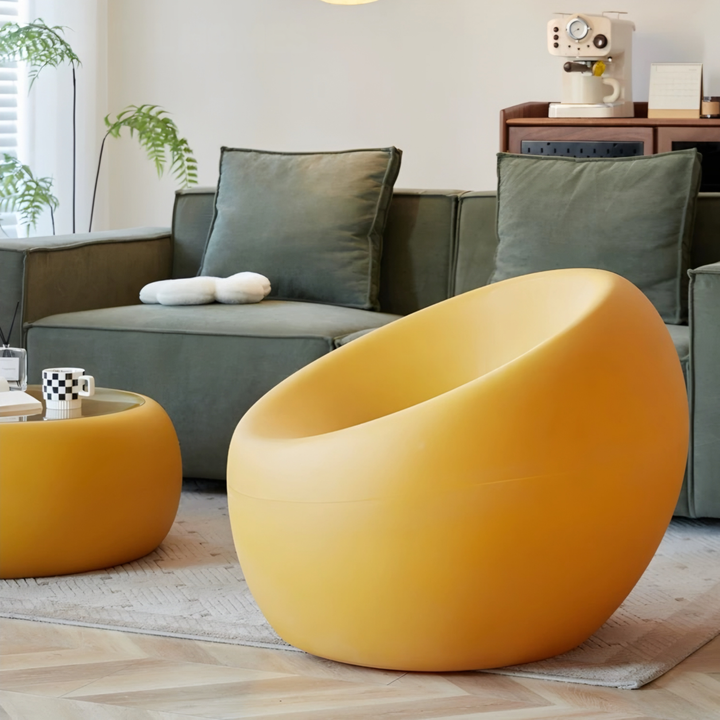 ELMARO Modern Plastic Lounge Chair