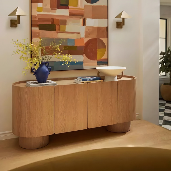 ORBIQUE Modern Solid Wood Sideboard