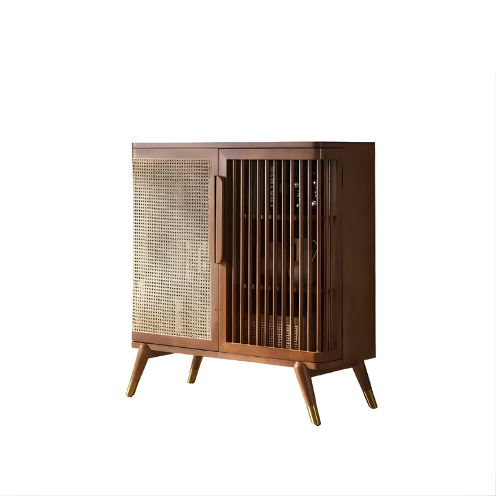 ELARA Rustic Rattan Sideboard