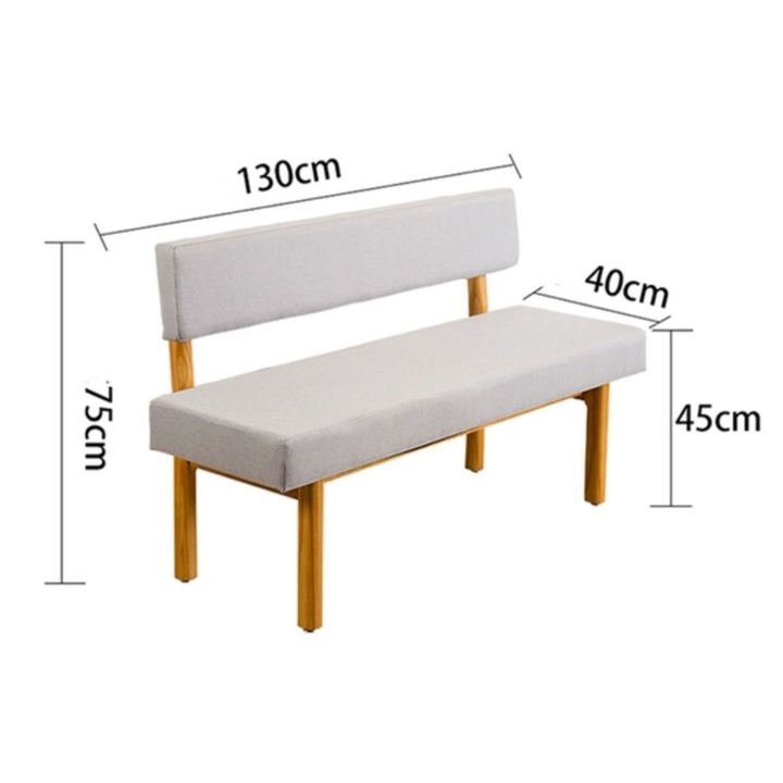 SAVERO Scandinavian Solid Wood Dining Bench