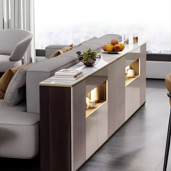 NICHEVA Modern Slim Sintered Stone Sideboard